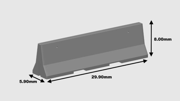 MODELRAILWAY.PT M0004  - JERSEY BARRIER - CEMENT