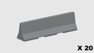 MODELRAILWAY.PT M0004  - JERSEY BARRIER - GREY