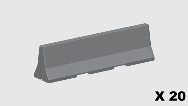 MODELRAILWAY.PT M0004  - JERSEY BARRIER - GREY