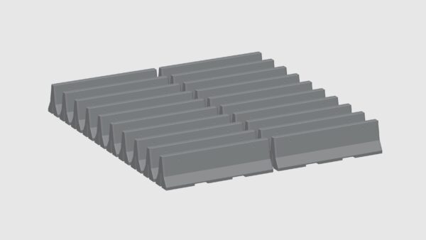 MODELRAILWAY.PT M0004  - JERSEY BARRIER - GREY