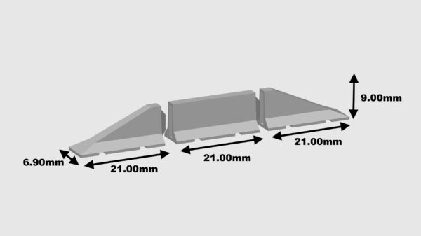 MODELRAILWAY.PT M0007 - JERSEY BARRIER - CEMENT