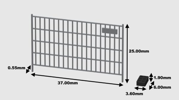 MODELRAILWAY.PT M0012 - BARRIER - GREY