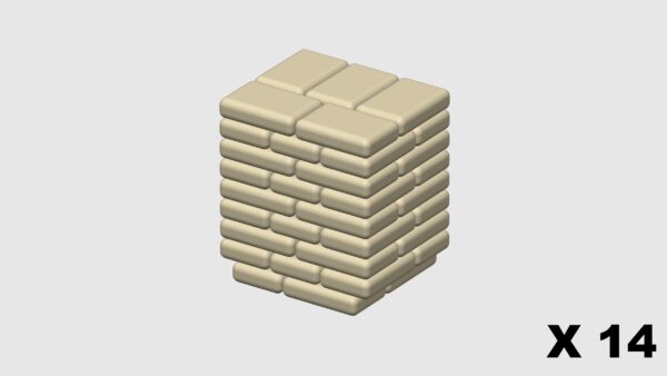 MODELRAILWAY.PT M0017 - CEMENT BAGS - BEIGE