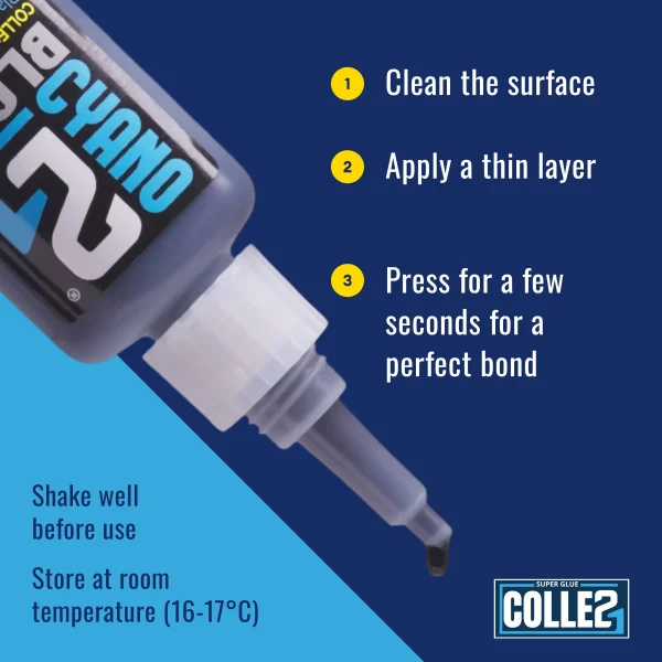 COLLE21 - CYANO COLLE GLUE BLACK-21GR