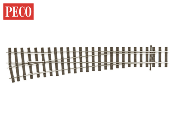 PECO SL-U1189 - Bullhead OO Gauge LH Turnout - Large Radius
