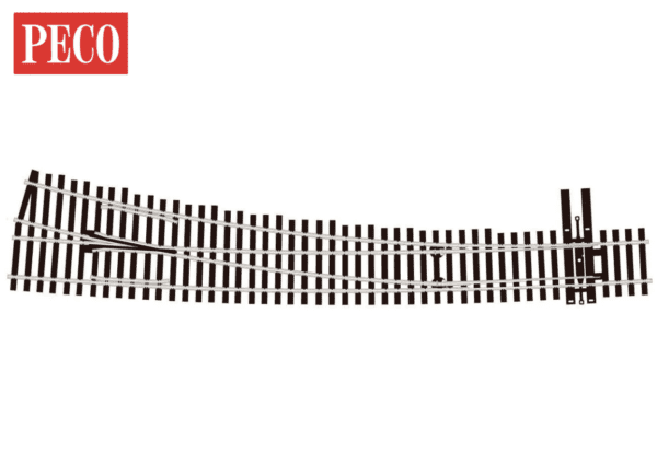 PECO SL-E8376 - Curved Turnout, #7 Radius, Left Hand