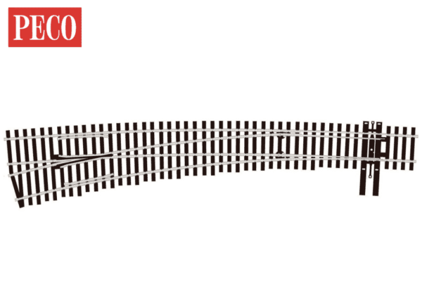 PECO SL-E8377 - Curved Turnout, #7 Radius, Left Hand