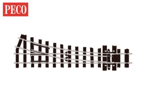 PECO SL-E491 - Turnout (Irregular Sleepers), Small Radius, Right Hand