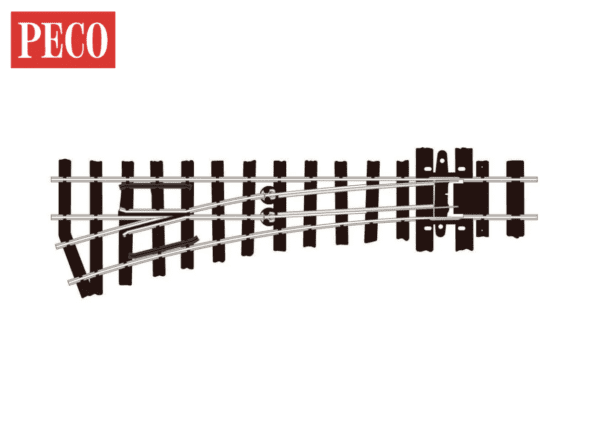 PECO SL-E492 - Turnout (Irregular Sleepers), Small Radius, Left Hand