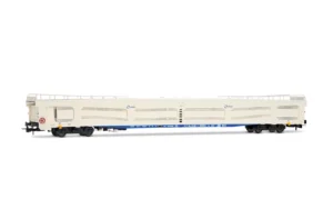 ELECTROTREN HE4043 - 4-axle car transporter type DDMA, in white livery, with protective panels