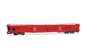 ELECTROTREN HE4044 - 4-axle car transporter type DDMA, "Pecovasa" red livery
