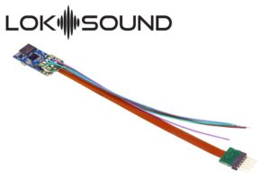 ESU 58816 - LokSound 5 micro DCC/MM/SX/M4 "blank decoder", 6-pin NEM651, with Speaker 11x15mm
