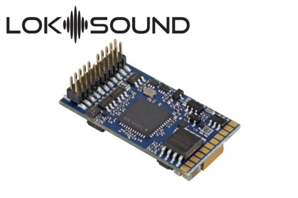 ESU 58412 - LokSound 5 DCC/MM/SX/M4 "blank decoder", PluX22, with Speaker 11x15mm