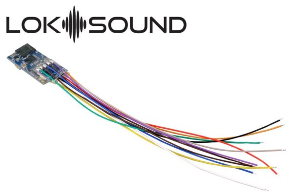 ESU 58813 - LokSound 5 micro DCC/MM/SX/M4 "blank decoder", single wires, with Speaker 11x15mm