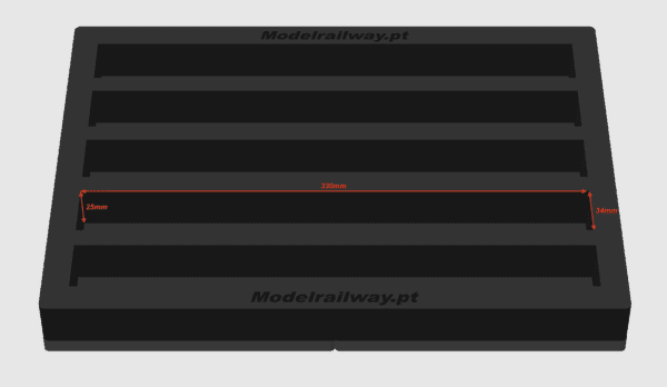 MODELRAILWAY.PT 0024H0  - Safe Box 40X30 With Cover (Horizontal)