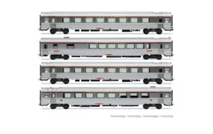 JOUEF HJ4205 - 4-unit set of TEE "Mistral 69" coaches "Jules Verne", no. 1/2