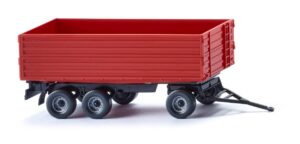 WIKING 038818 - Agricultural 3- axle trailer red