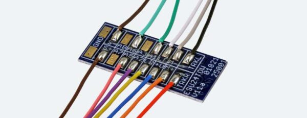 ESU 53953 - Adapter board, 24-pin E24 socket to open wires, 88mm, heat shrink