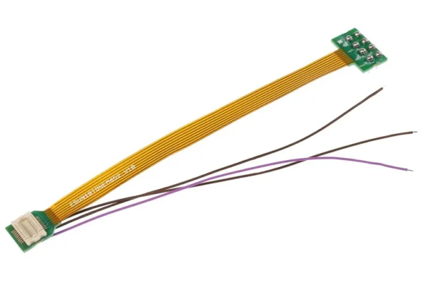 ESU 51995 - Adapter board, 18-pin Next-18 socket to NEM652 8-pin, Flex, 88mm, with heat shrink tube