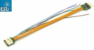 ESU 51994 - Adapter board, 18-pin Next-18 socket to NEM651 6-pin, Flex, 88mm, with heat shrink tube