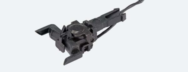 ESU 41002 - Automatic, coil-based digital coupler, adjustable height, with two single wires AWG black, length 55mm, 2 pieces