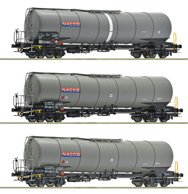 6600197 ROCO 6600197 - 3 piece set: Tank wagons, NACCO