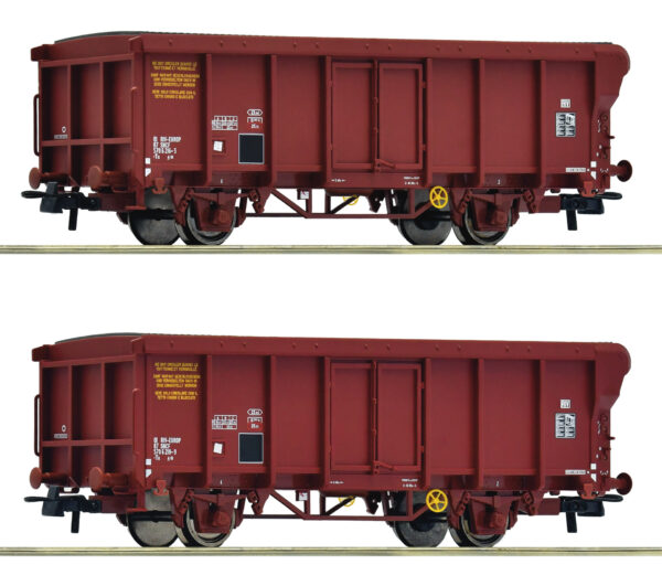 ROCO 6600251 - 2 piece set: Roll-roof wagons, SNCF