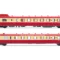 hj2461 JOUEF HJ2461S - Diesel railcar RGP I with trailer in red/beige TEE livery