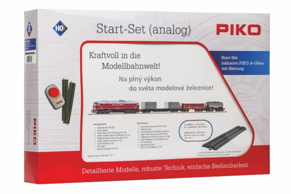 54761_97935_P PIKO 97935 - Starter Set, BR 130 CSD + 3 freight cars