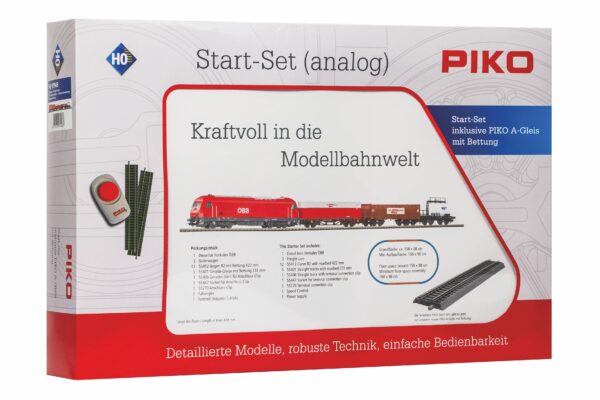 97948_P PIKO 97948 - Starter Set, ÖBB with 3 freight cars