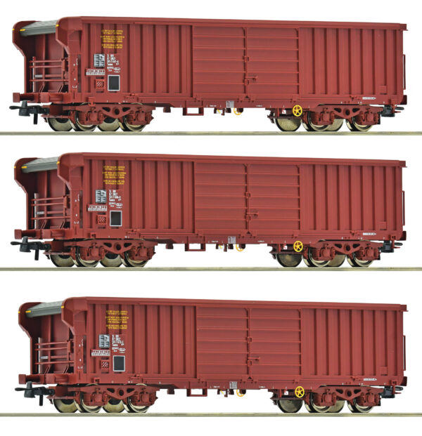 ROCO 6600285 - 3 piece set: Roll-roof wagons, SNCF