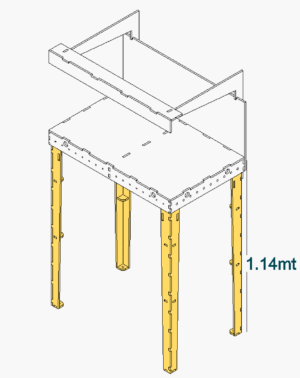 Modelrailway.pt 0107 – Legs 1.14mt (Unit Price)