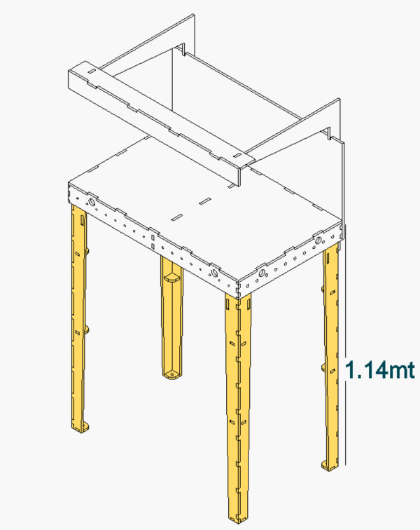 Modelrailway.pt 0107 - Legs 1.14mt (Unit Price)
