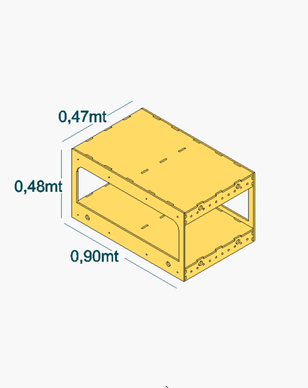 Modelrailway.pt 0115 - 2 Level Module 0.90mt x 0.45mt